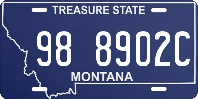 MT license plate 988902C