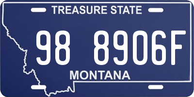 MT license plate 988906F