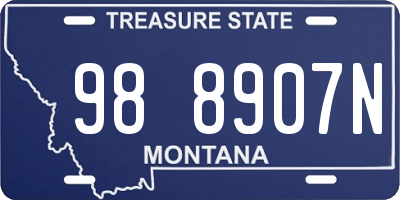 MT license plate 988907N