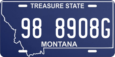 MT license plate 988908G