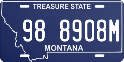 MT license plate 988908M