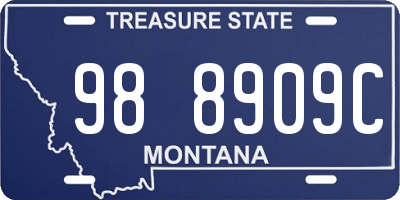 MT license plate 988909C