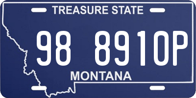 MT license plate 988910P