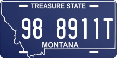 MT license plate 988911T