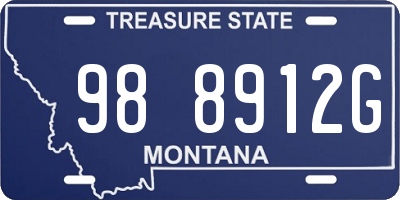 MT license plate 988912G