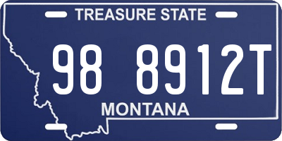 MT license plate 988912T