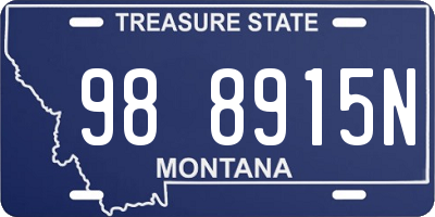 MT license plate 988915N