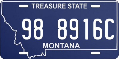 MT license plate 988916C