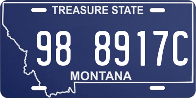 MT license plate 988917C