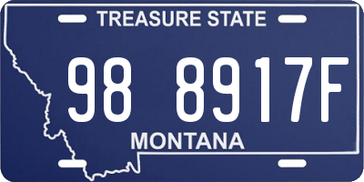 MT license plate 988917F