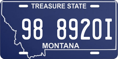 MT license plate 988920I