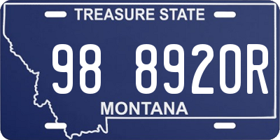 MT license plate 988920R