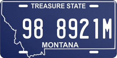 MT license plate 988921M