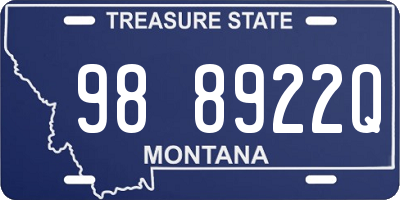 MT license plate 988922Q