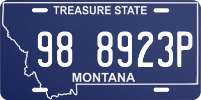 MT license plate 988923P