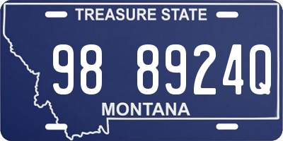 MT license plate 988924Q