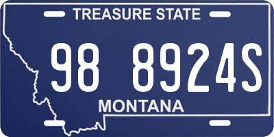 MT license plate 988924S