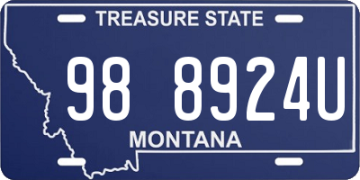 MT license plate 988924U