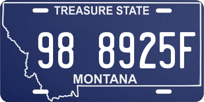 MT license plate 988925F