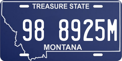 MT license plate 988925M