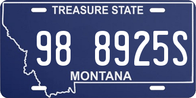 MT license plate 988925S