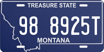 MT license plate 988925T