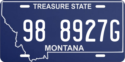 MT license plate 988927G