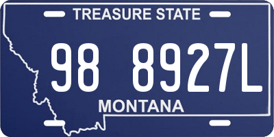 MT license plate 988927L