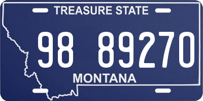 MT license plate 988927O