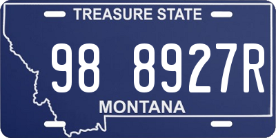 MT license plate 988927R