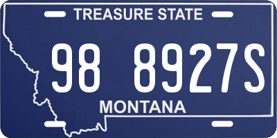 MT license plate 988927S