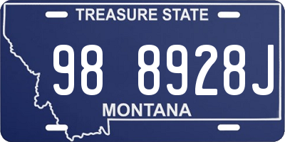 MT license plate 988928J