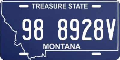 MT license plate 988928V