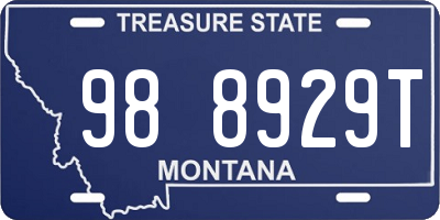 MT license plate 988929T