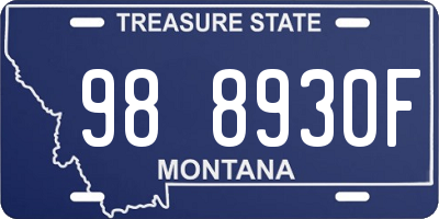 MT license plate 988930F