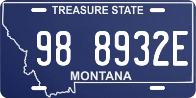 MT license plate 988932E