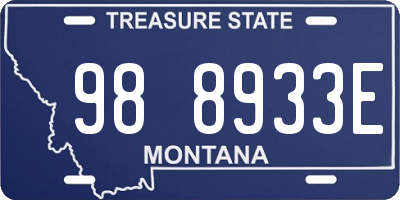 MT license plate 988933E