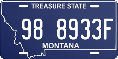 MT license plate 988933F