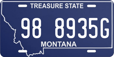 MT license plate 988935G