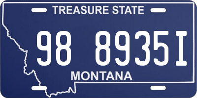 MT license plate 988935I