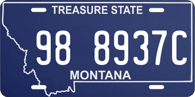 MT license plate 988937C