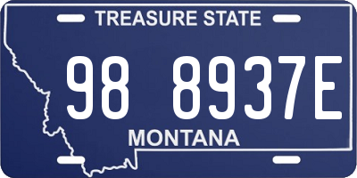 MT license plate 988937E