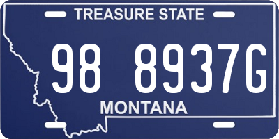 MT license plate 988937G