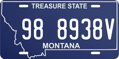 MT license plate 988938V