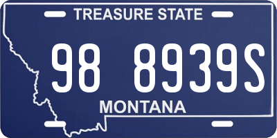 MT license plate 988939S