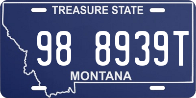 MT license plate 988939T