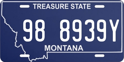 MT license plate 988939Y