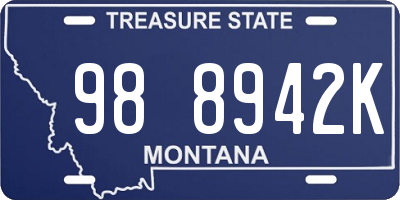 MT license plate 988942K