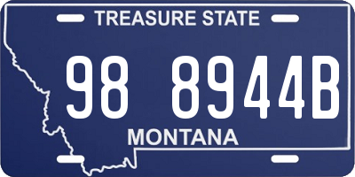 MT license plate 988944B