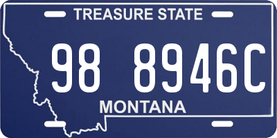 MT license plate 988946C